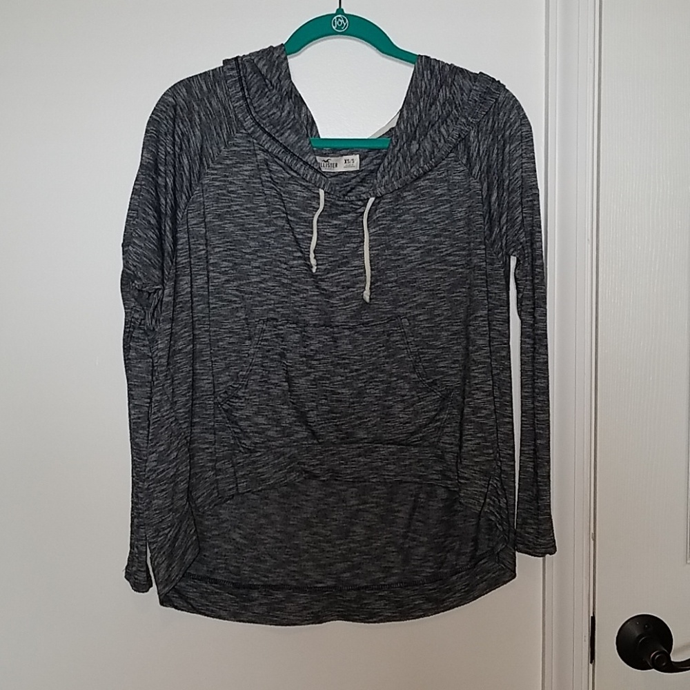 Grey cropped  hoodie